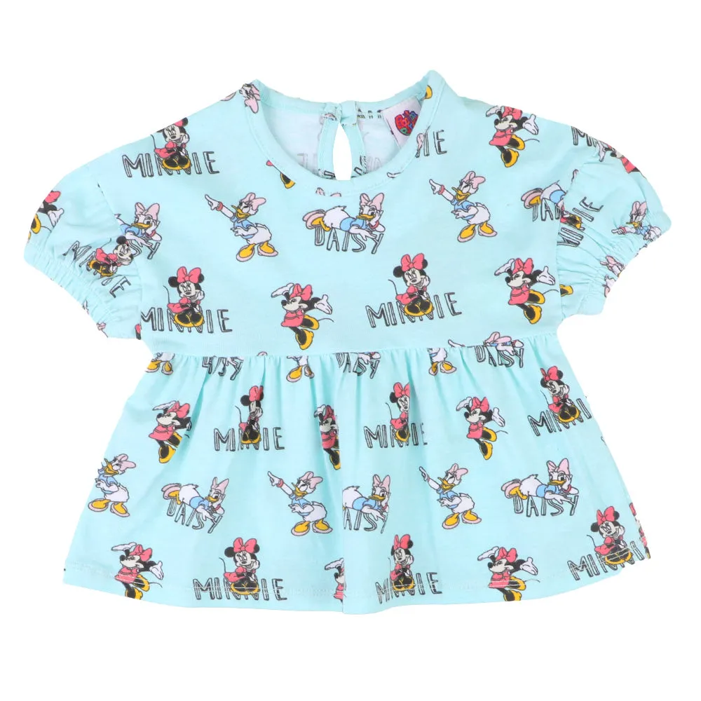 Infants Girls T-Shirt Mini Daisy - Fair Aqua | Bachaa Party Baby Clothes Girls Tops & T-Shirts