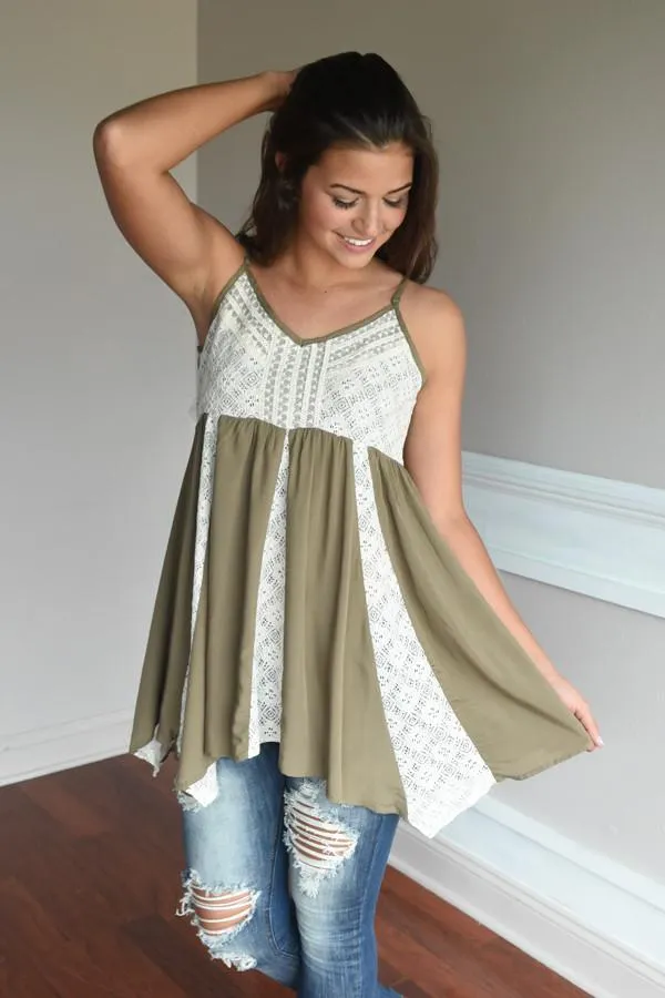 Inner Goddess Top ~ Olive