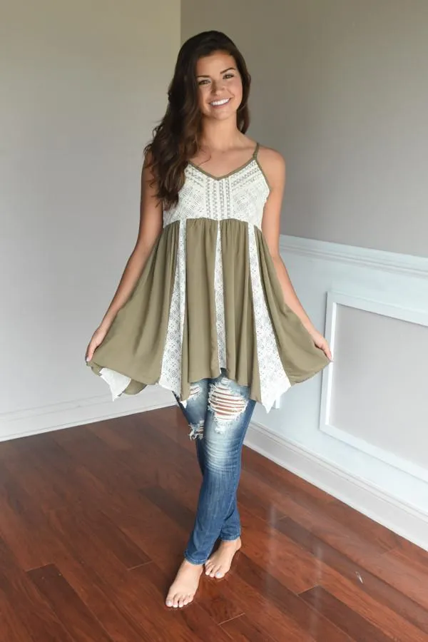 Inner Goddess Top ~ Olive