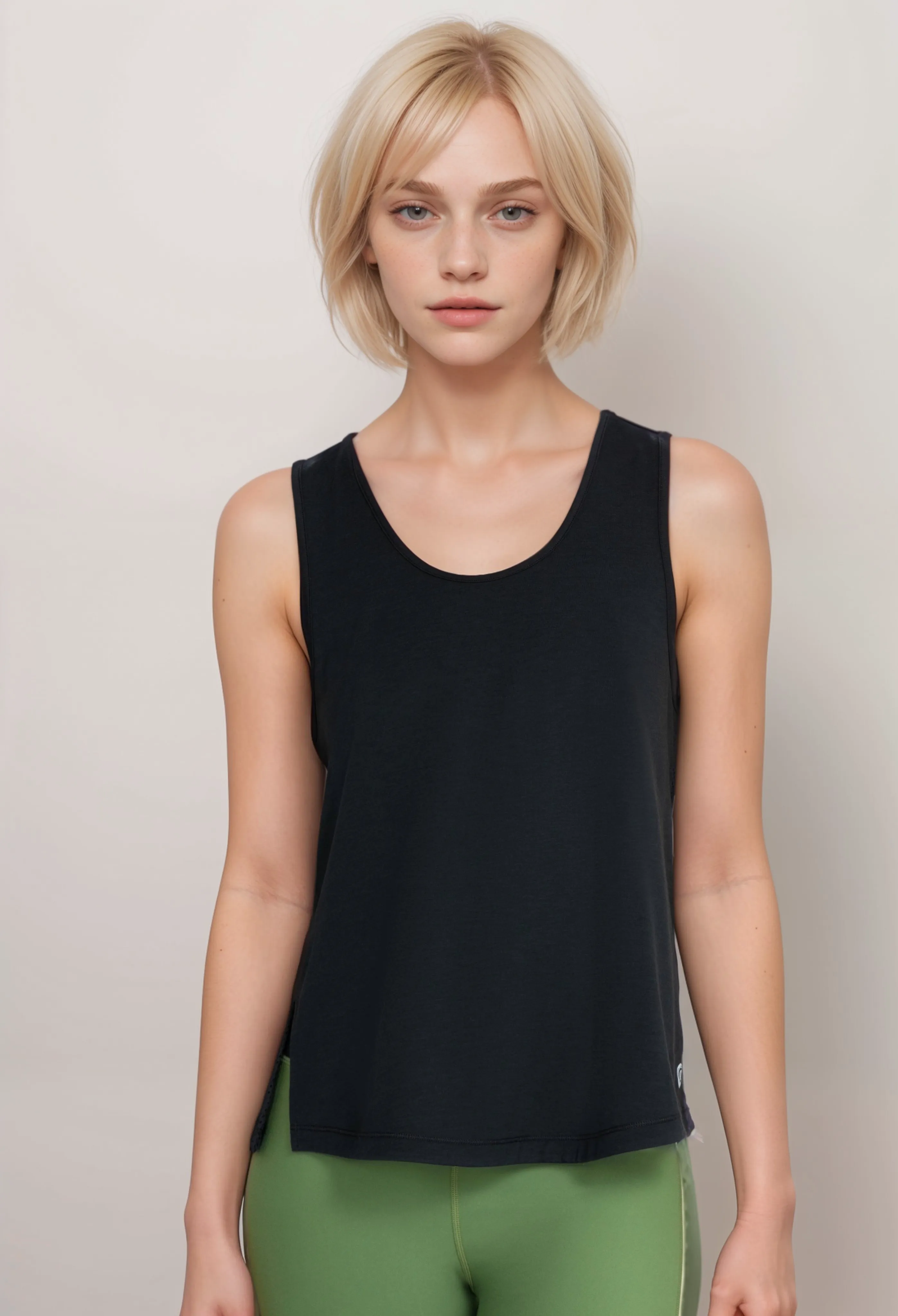 Johnny Was Calme Effect Mesh Contrast Tank O13022 Boho Chic *