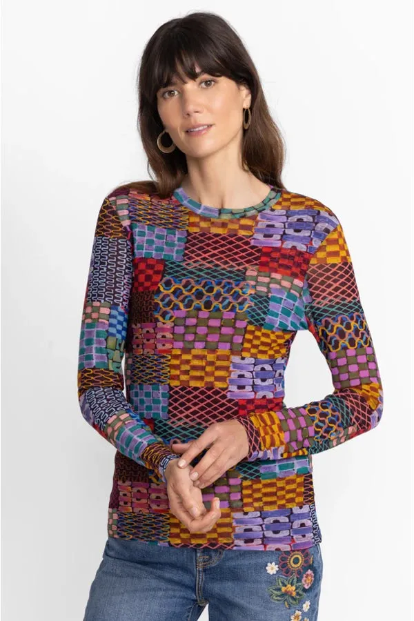 Johnny Was Isadora Waves Mesh Tee L13223-7