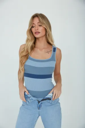 Jorie Striped Knit Bodysuit