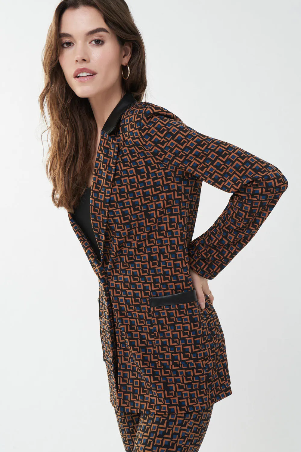 Joseph Ribkoff Black/Multi Blazer Style 223130