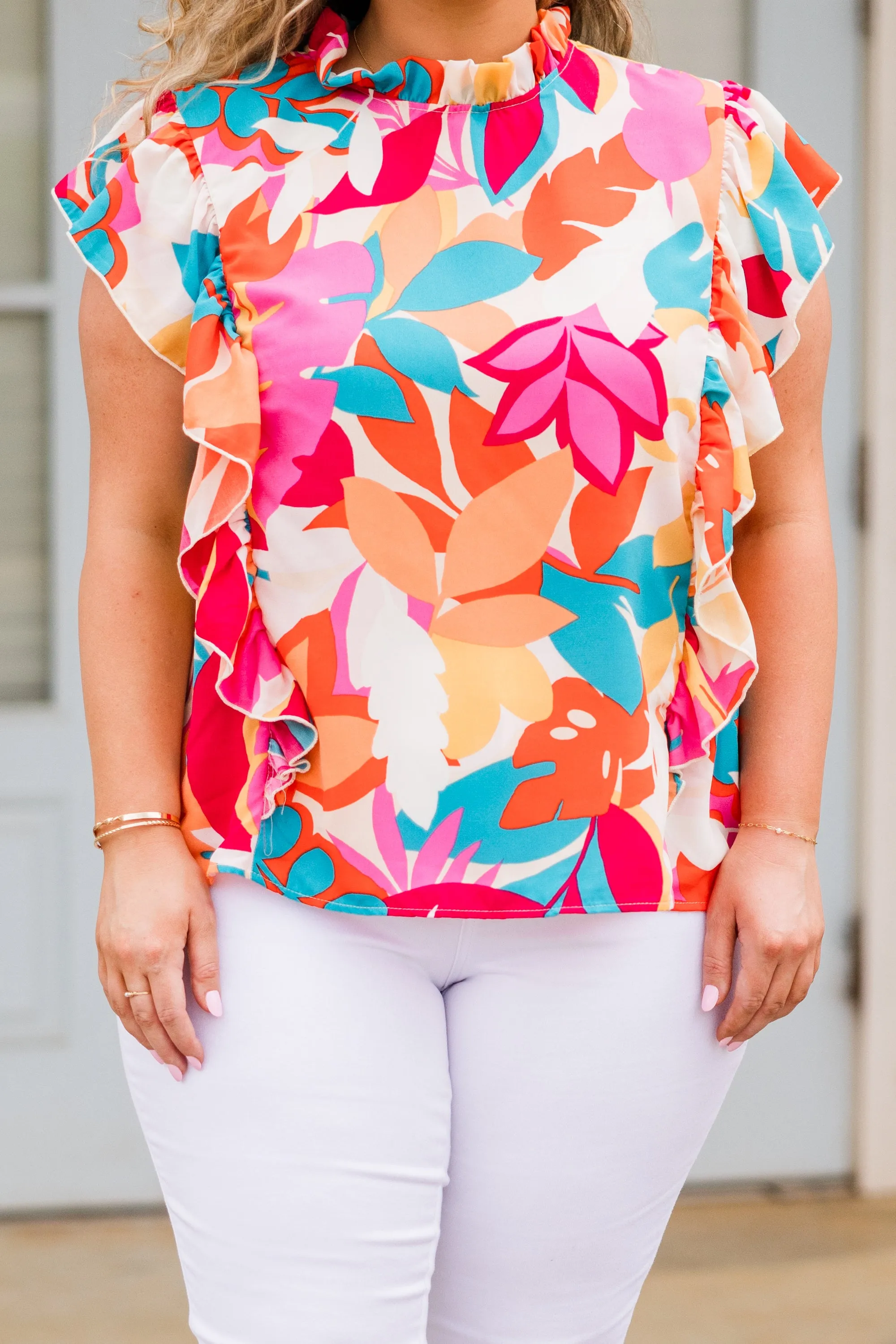 Kea Travels Top, Pink Multi