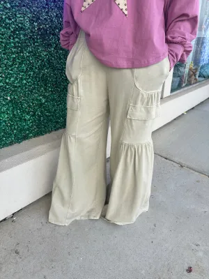 Khaki Mineral Washed Bottoms