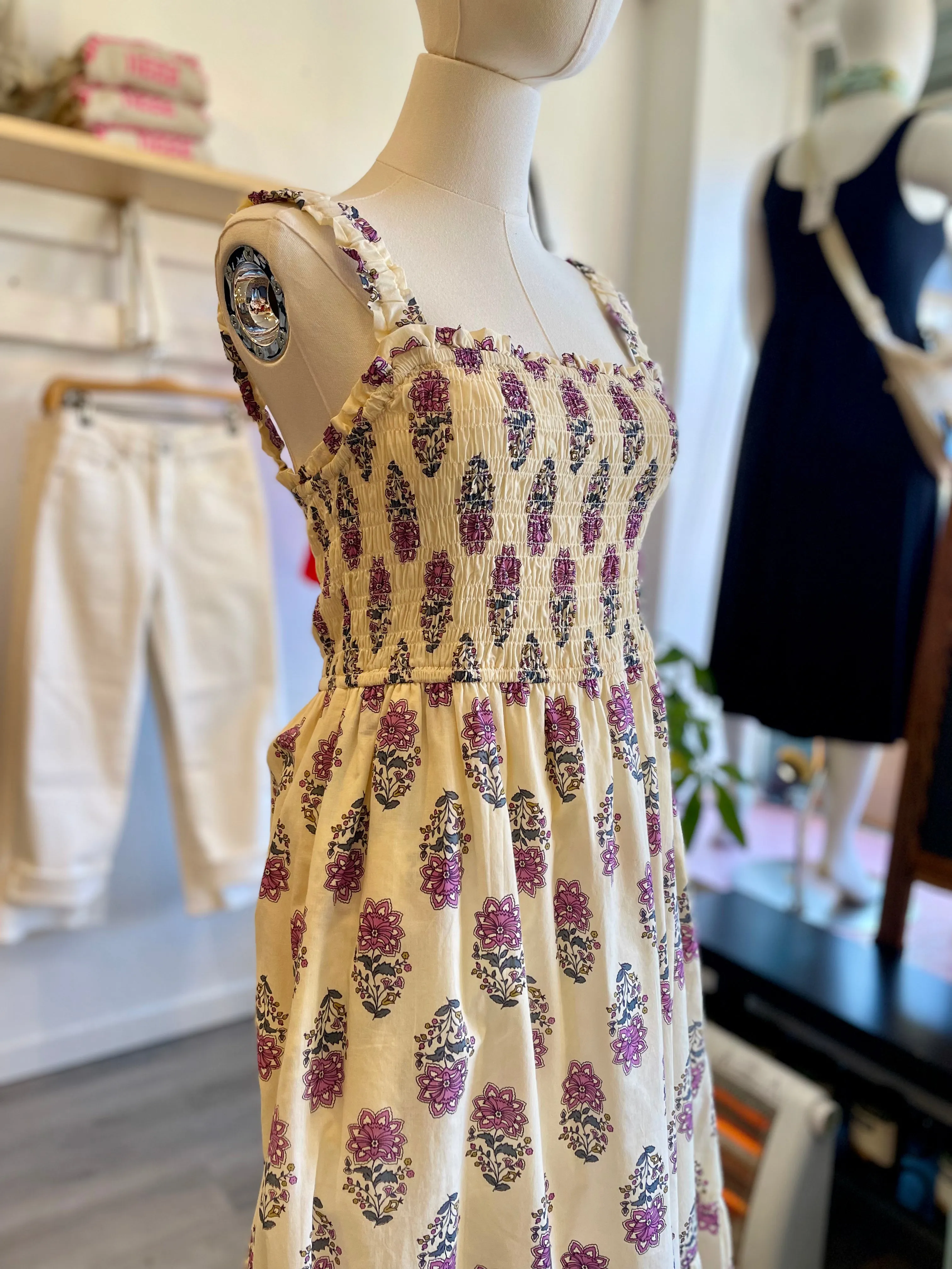 Kiara Smocked Midi Dress
