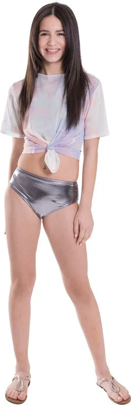KIDS TIE - DYE MESH KNOT FRONT TOP