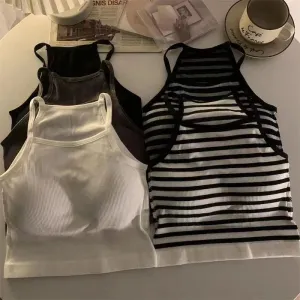 Korean Version Women’s Striped Tank Top