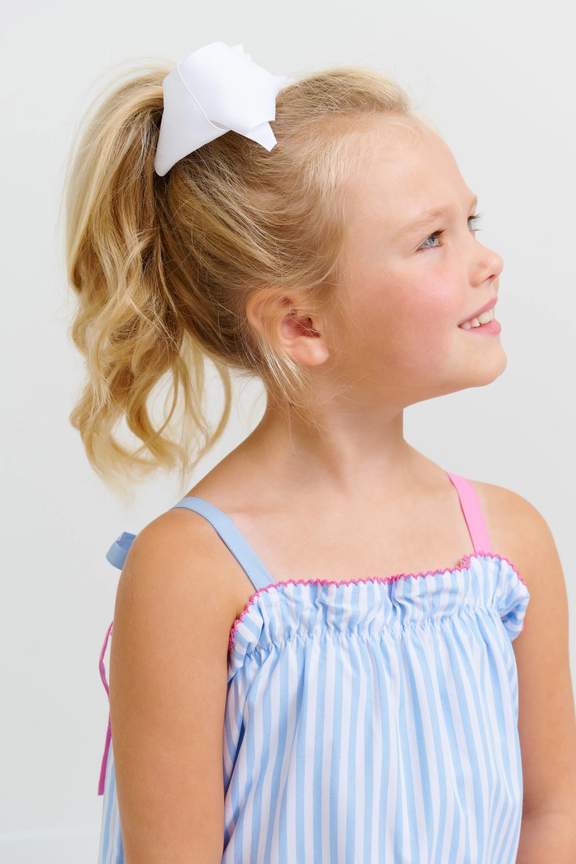 Lainey's Little Dress - Beale Street Blue Stripe with Hamptons Hot Pink