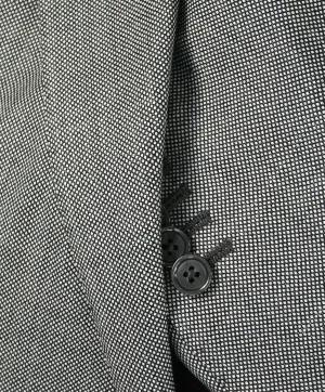 LARDINI - Unlined Salt & Pepper Diamond Weave Light Suit - 38R