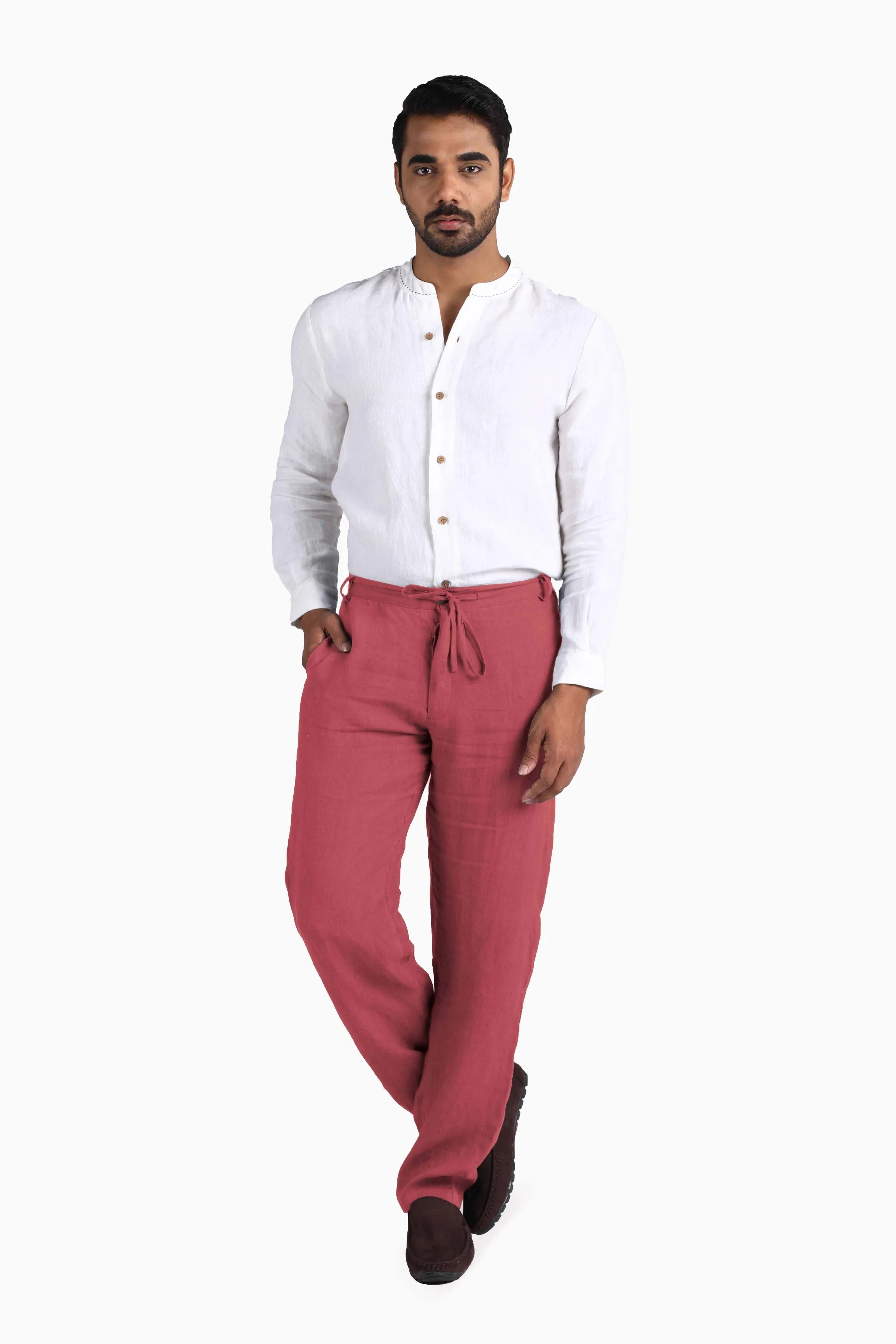 Linen Atlas Pant-Oatmeal