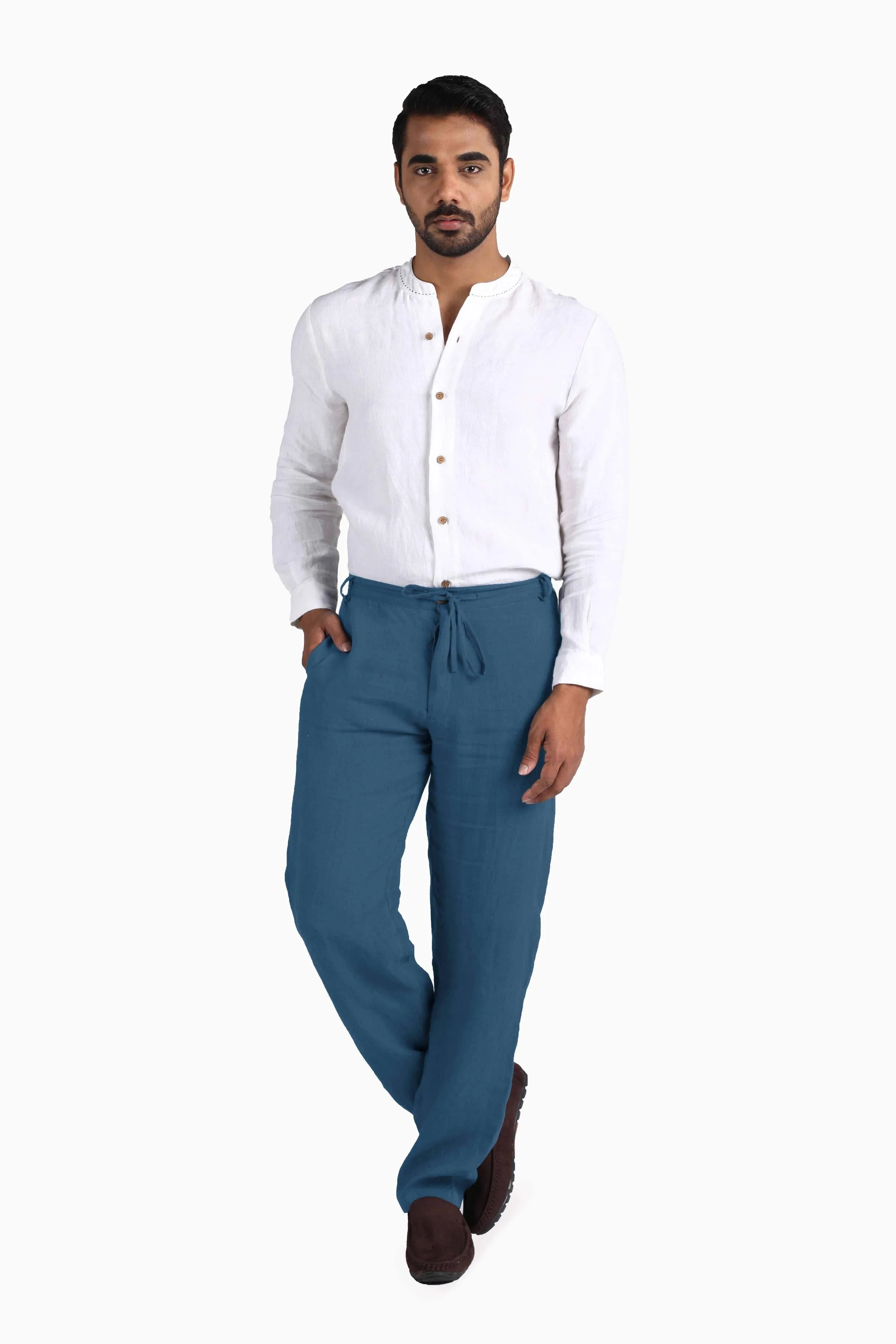 Linen Atlas Pant-Oatmeal