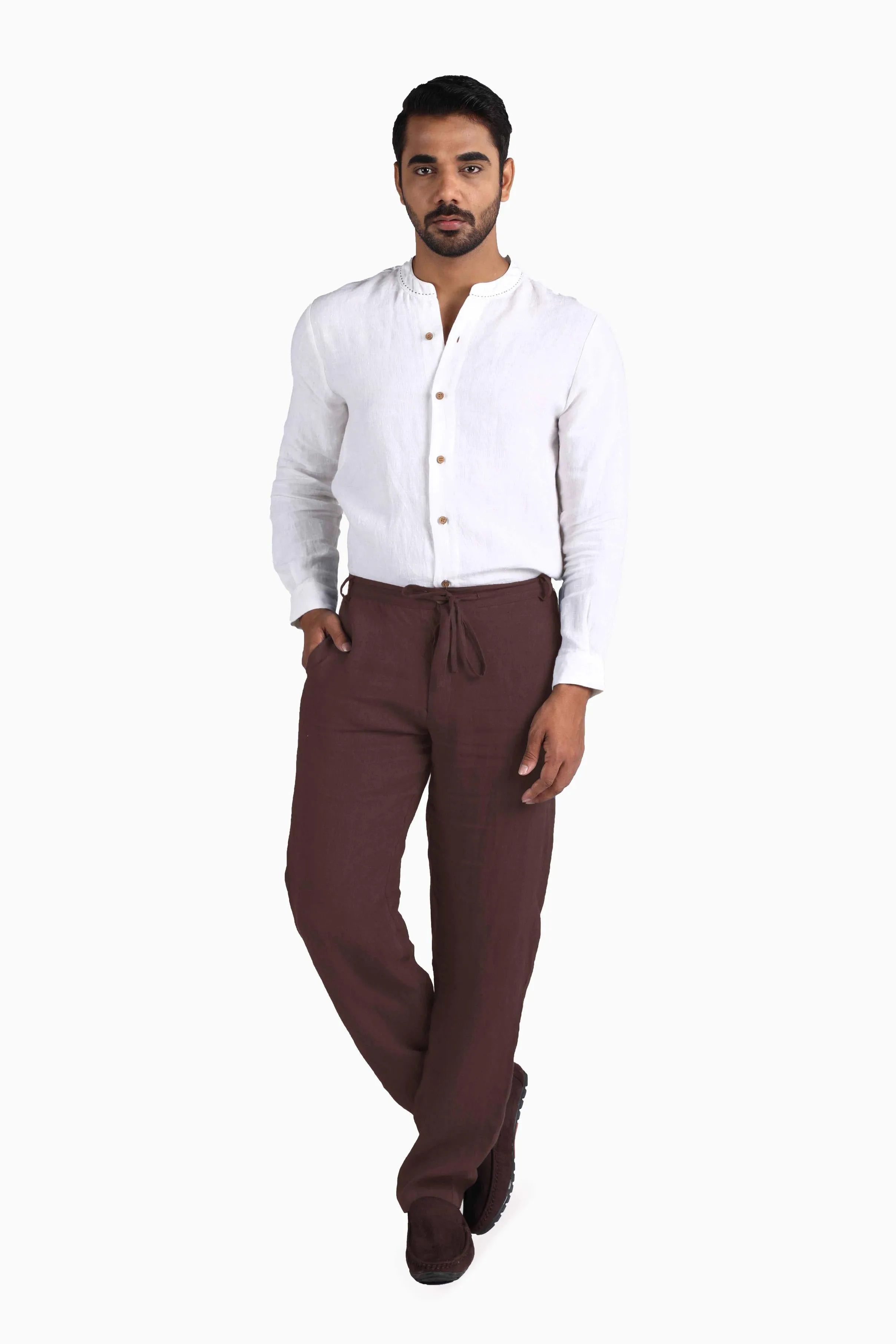Linen Atlas Pant-Oatmeal