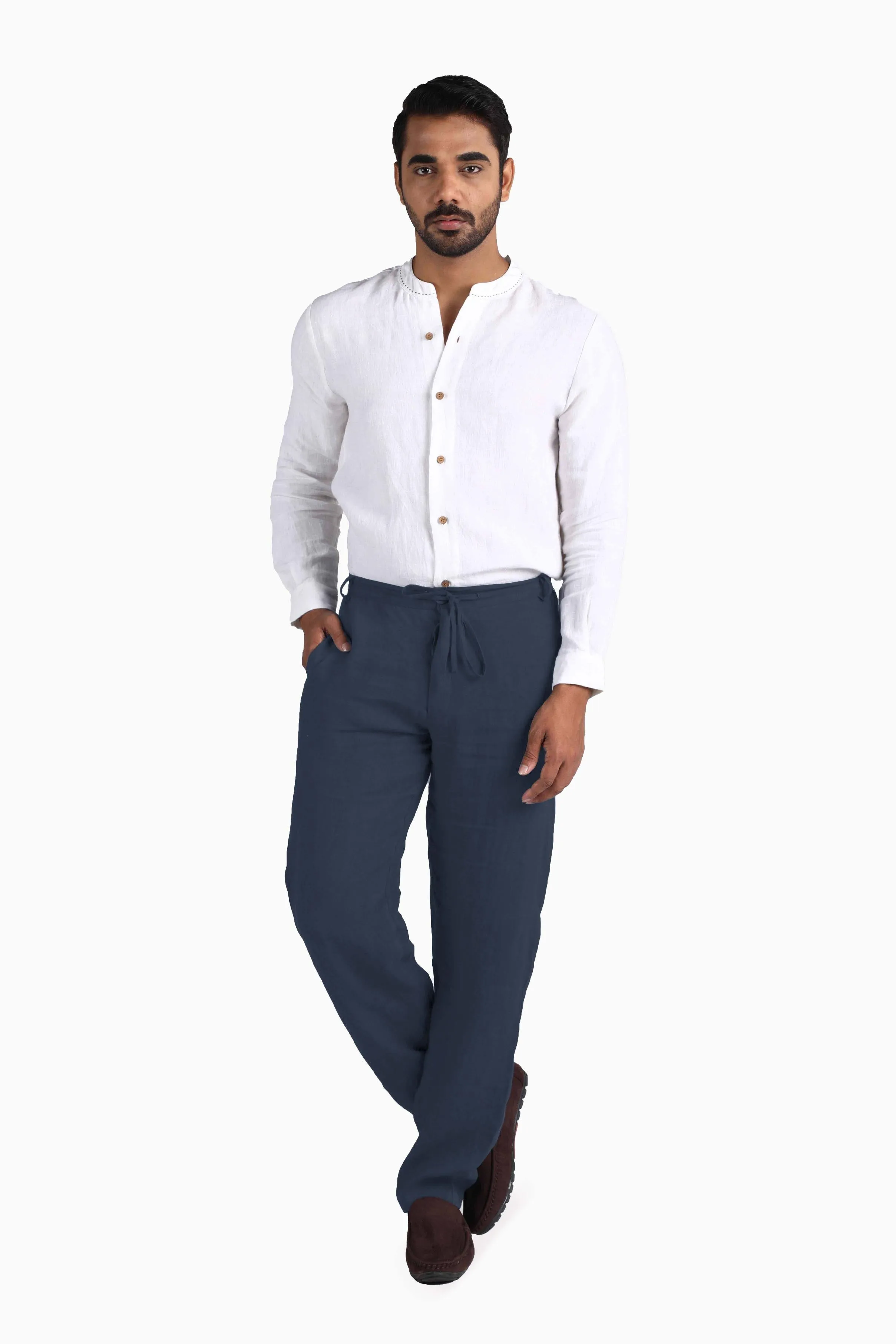 Linen Atlas Pant-Oatmeal