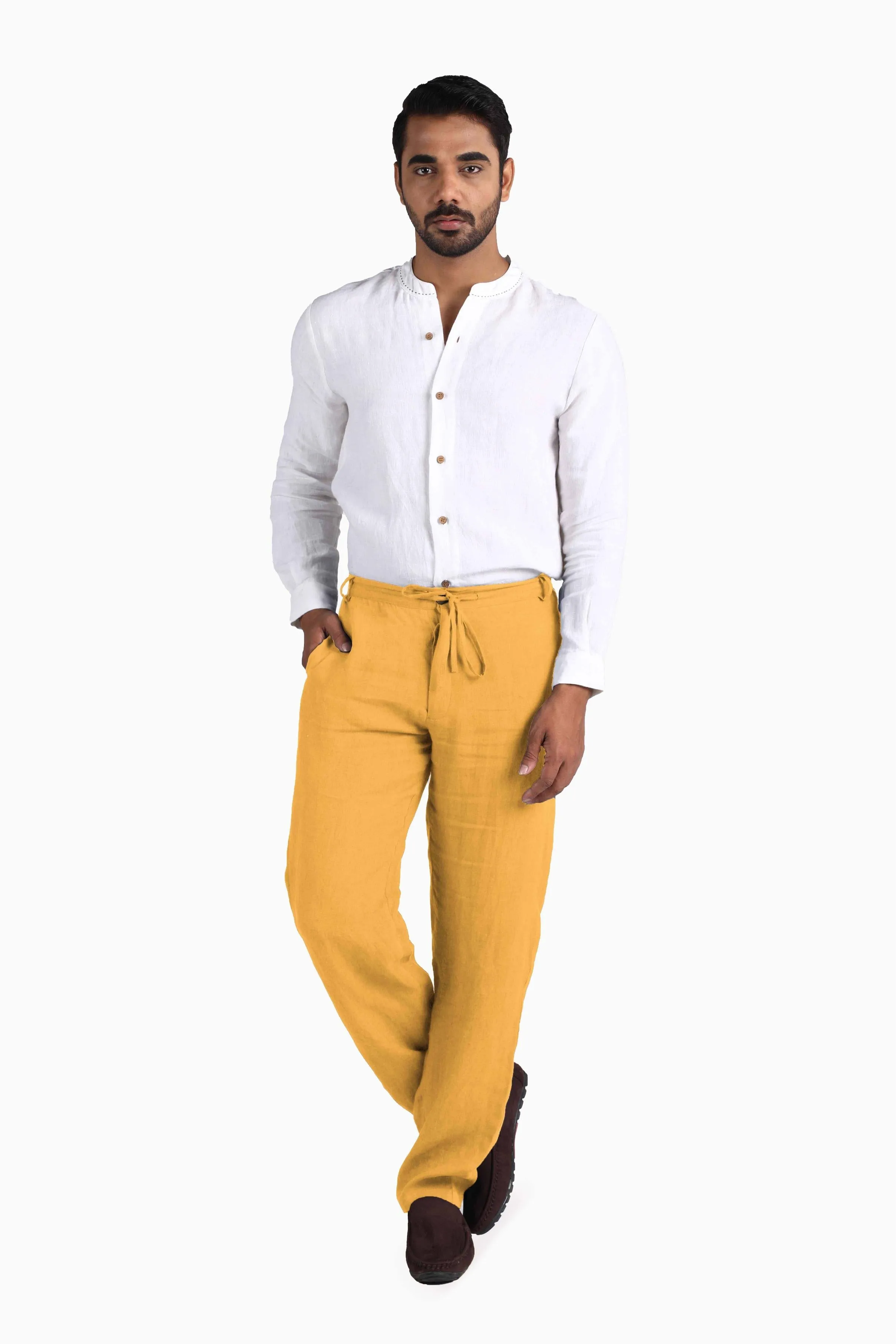 Linen Atlas Pant-Oatmeal