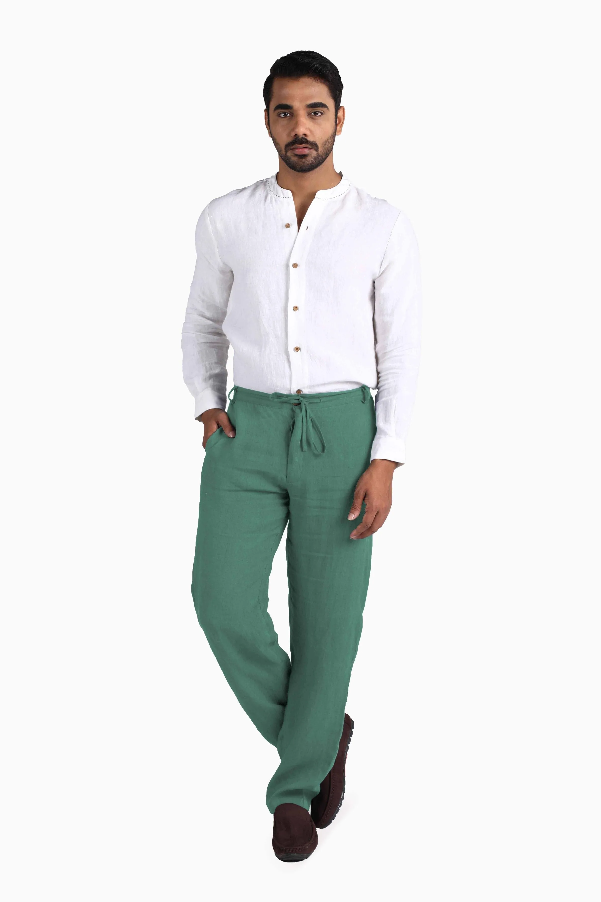 Linen Atlas Pant-Oatmeal