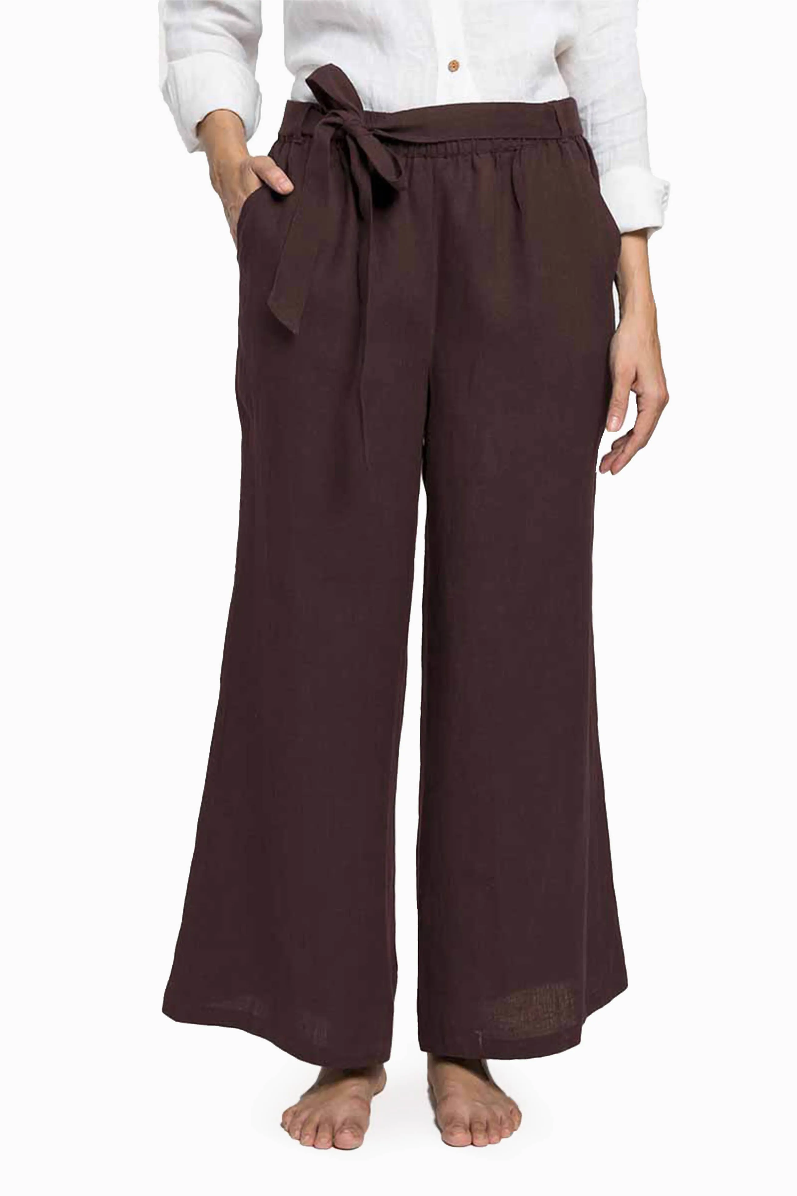 Linen Cecilia Pant-Angora White