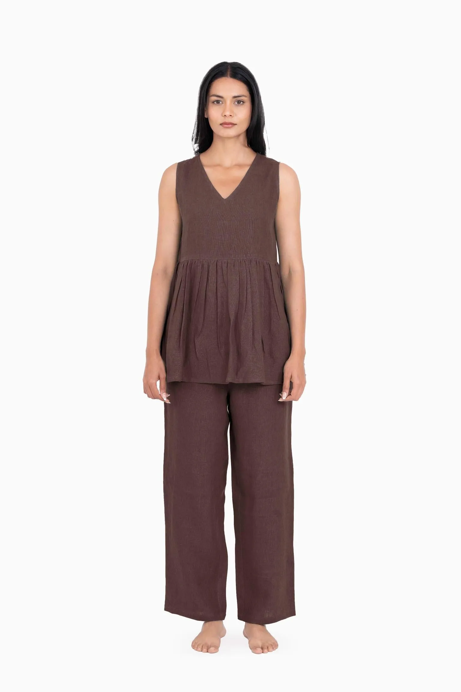 Linen Flavia Co-Ord Set-Muted Mocha