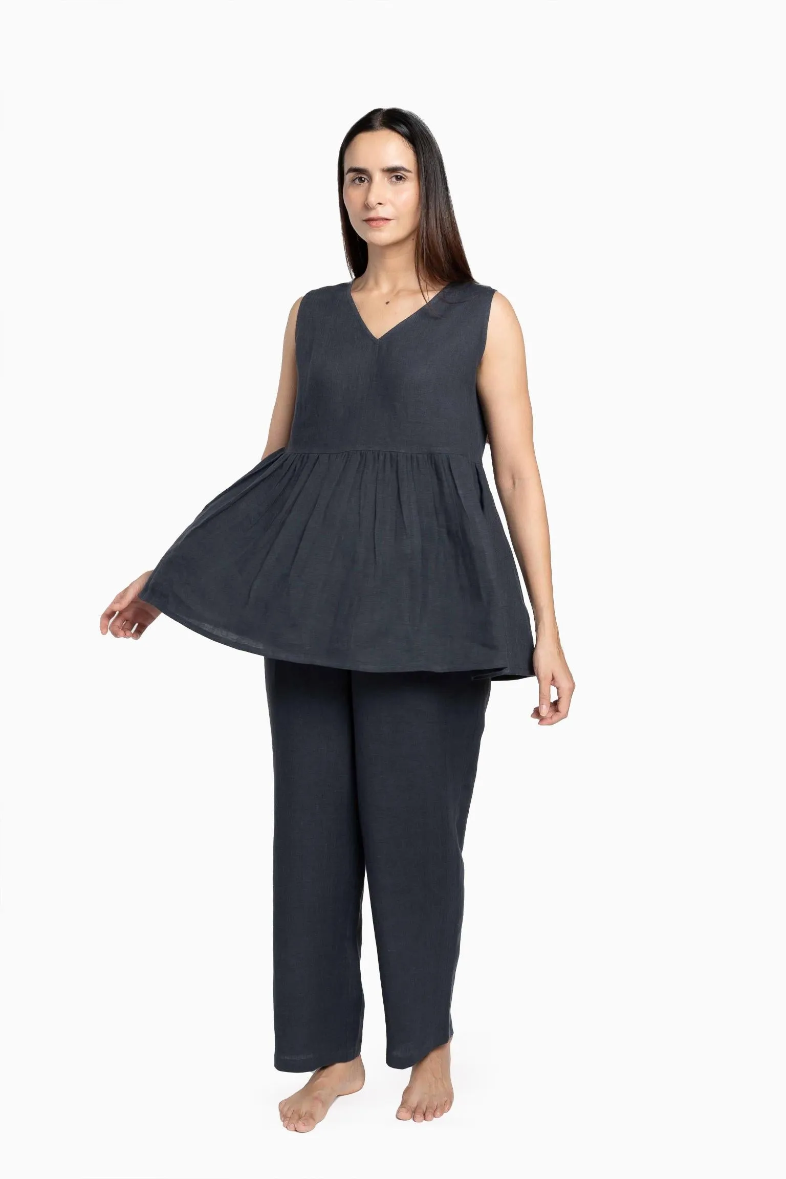 Linen Flavia Co-Ord Set-Muted Mocha