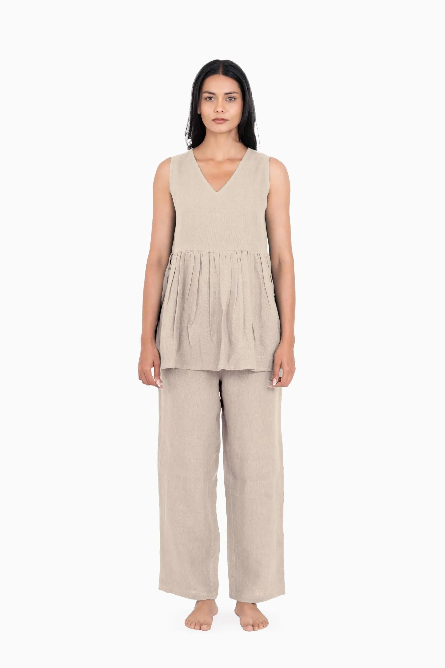 Linen Flavia Co-Ord Set-Muted Mocha