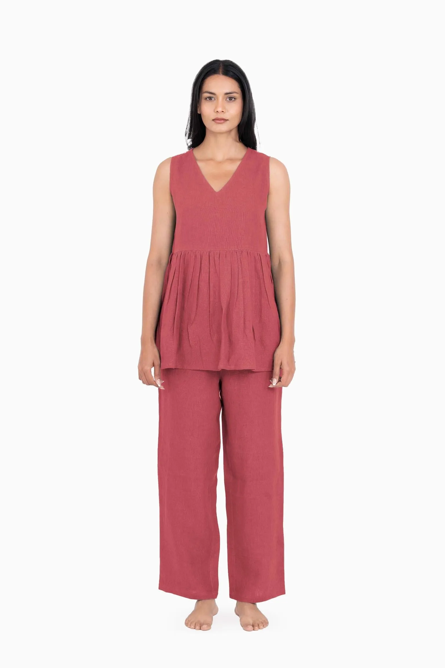Linen Flavia Co-Ord Set-Muted Mocha