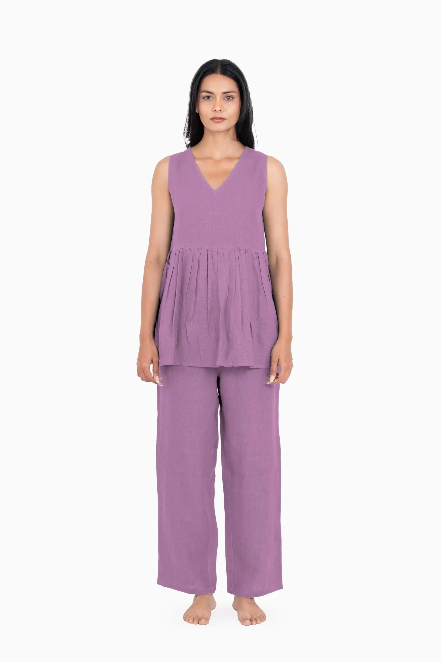 Linen Flavia Co-Ord Set-Muted Mocha