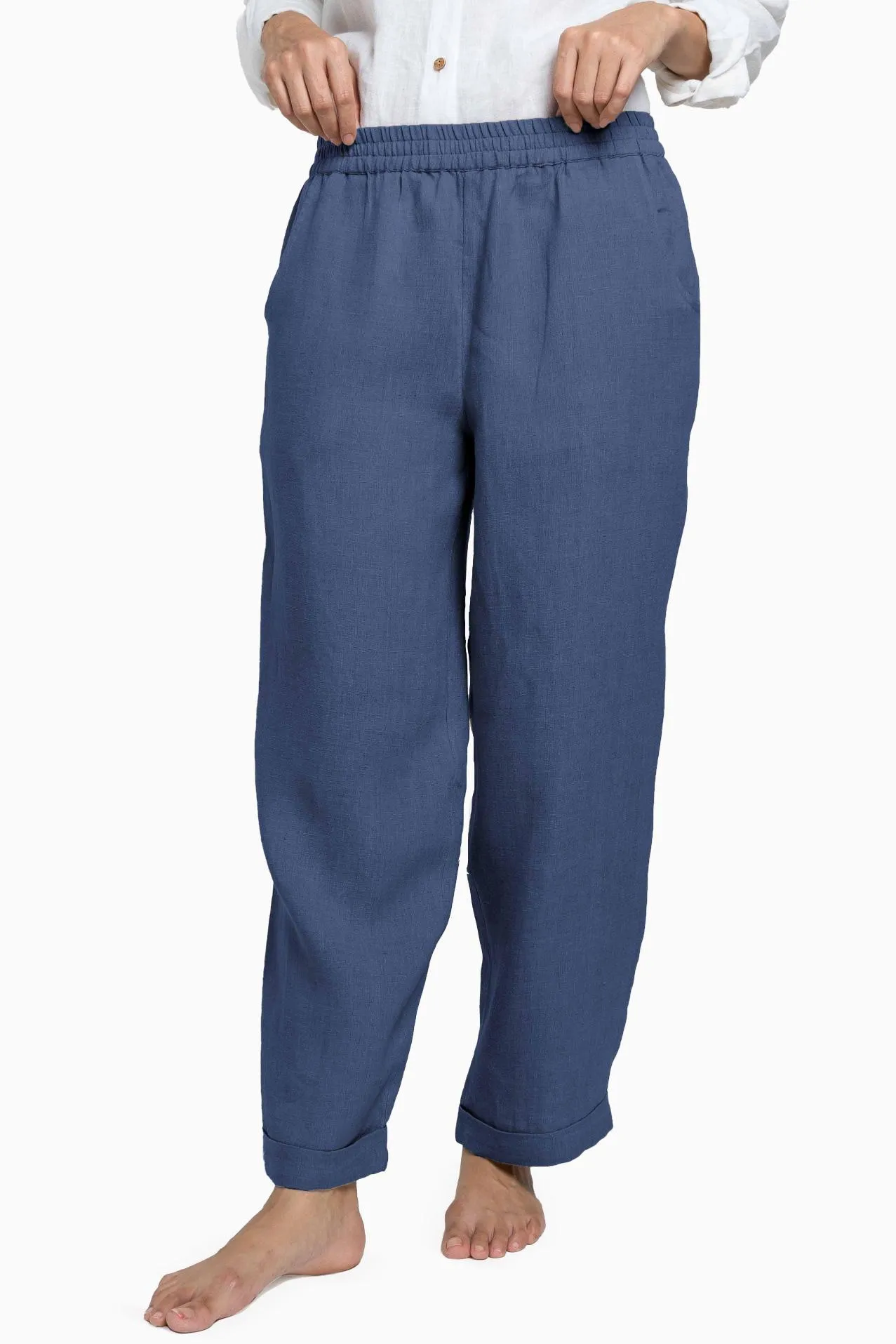 Linen Jude Pant-Brown Bean