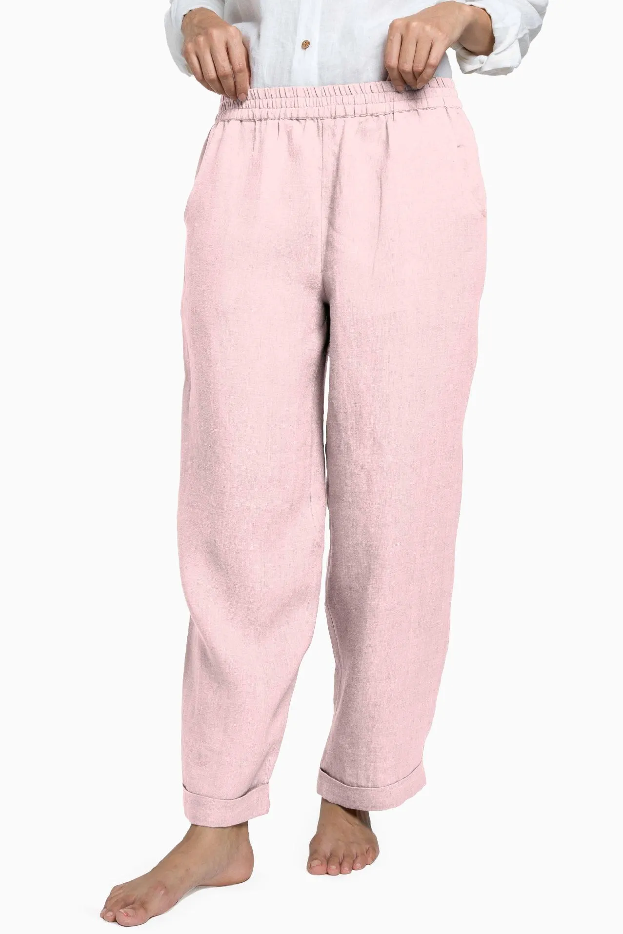 Linen Jude Pant-Brown Bean