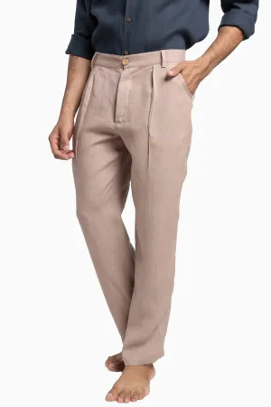 Linen Silas Pant-Muted Mocha