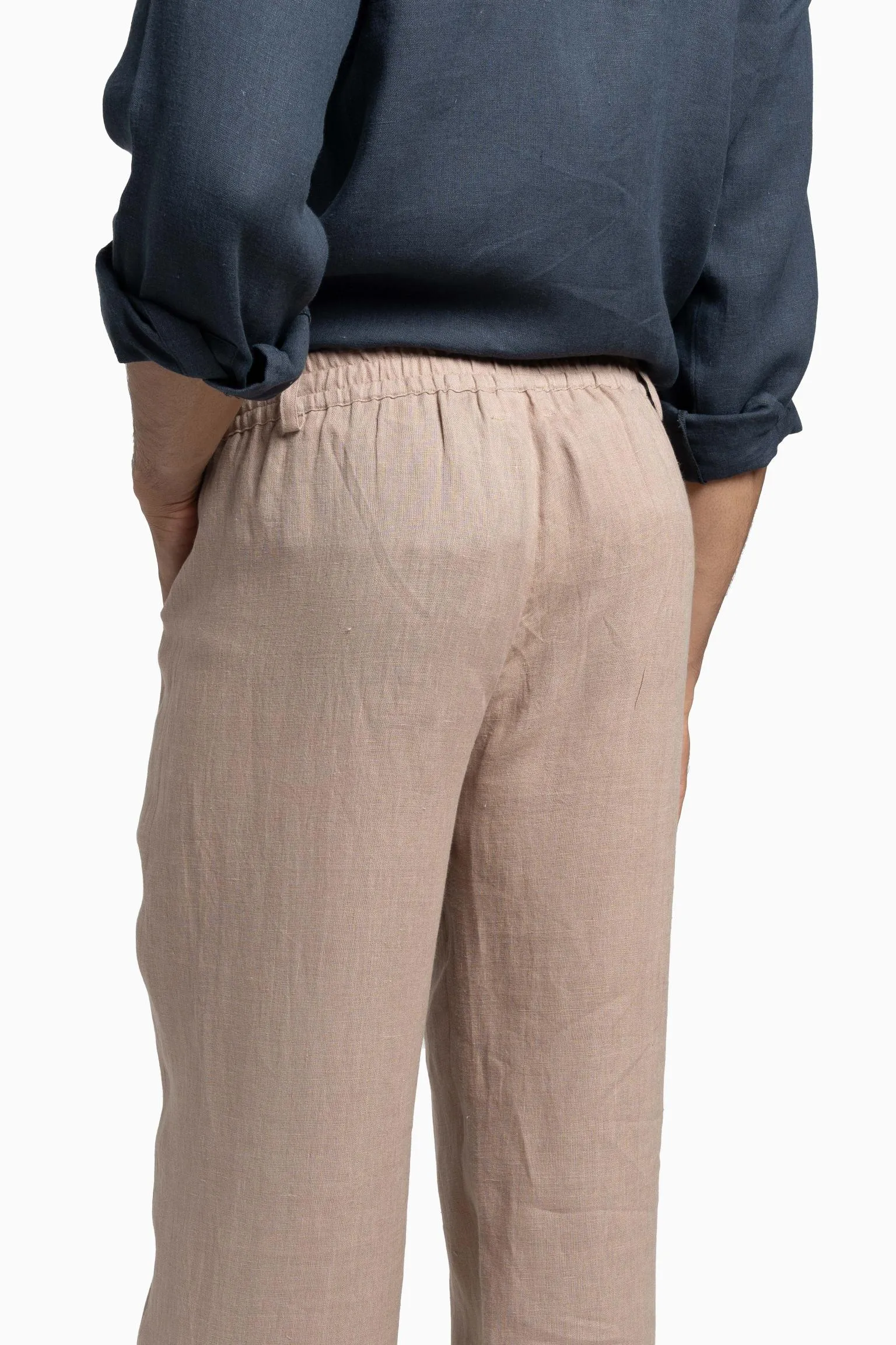 Linen Silas Pant-Muted Mocha