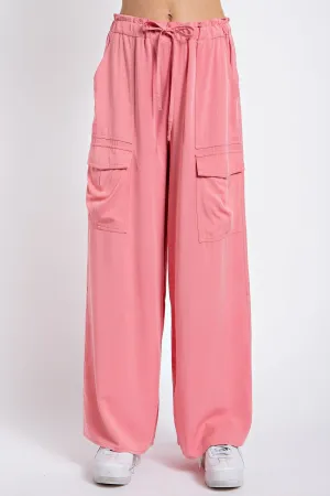 Lipstick Pink Cargo Pant