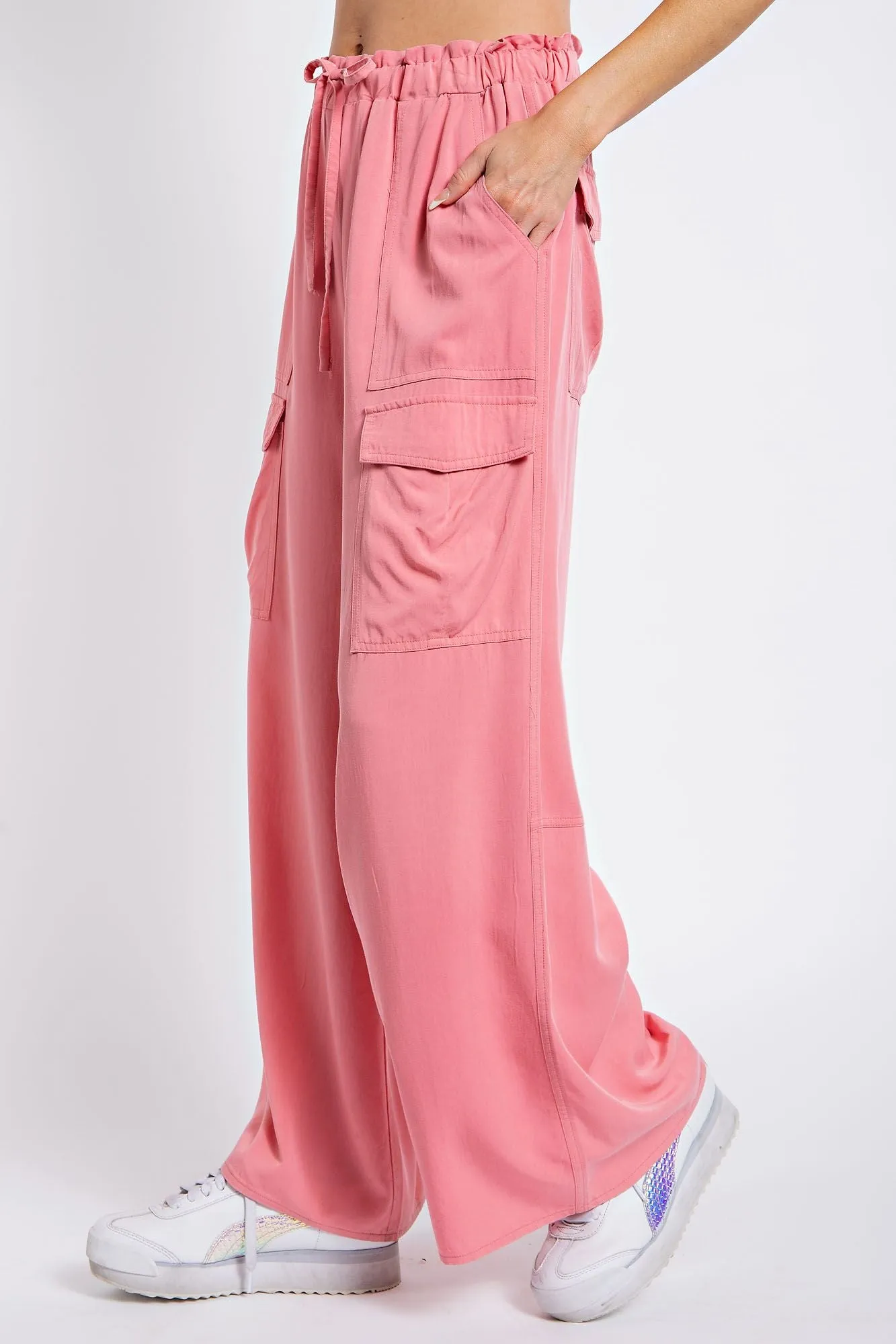 Lipstick Pink Cargo Pant