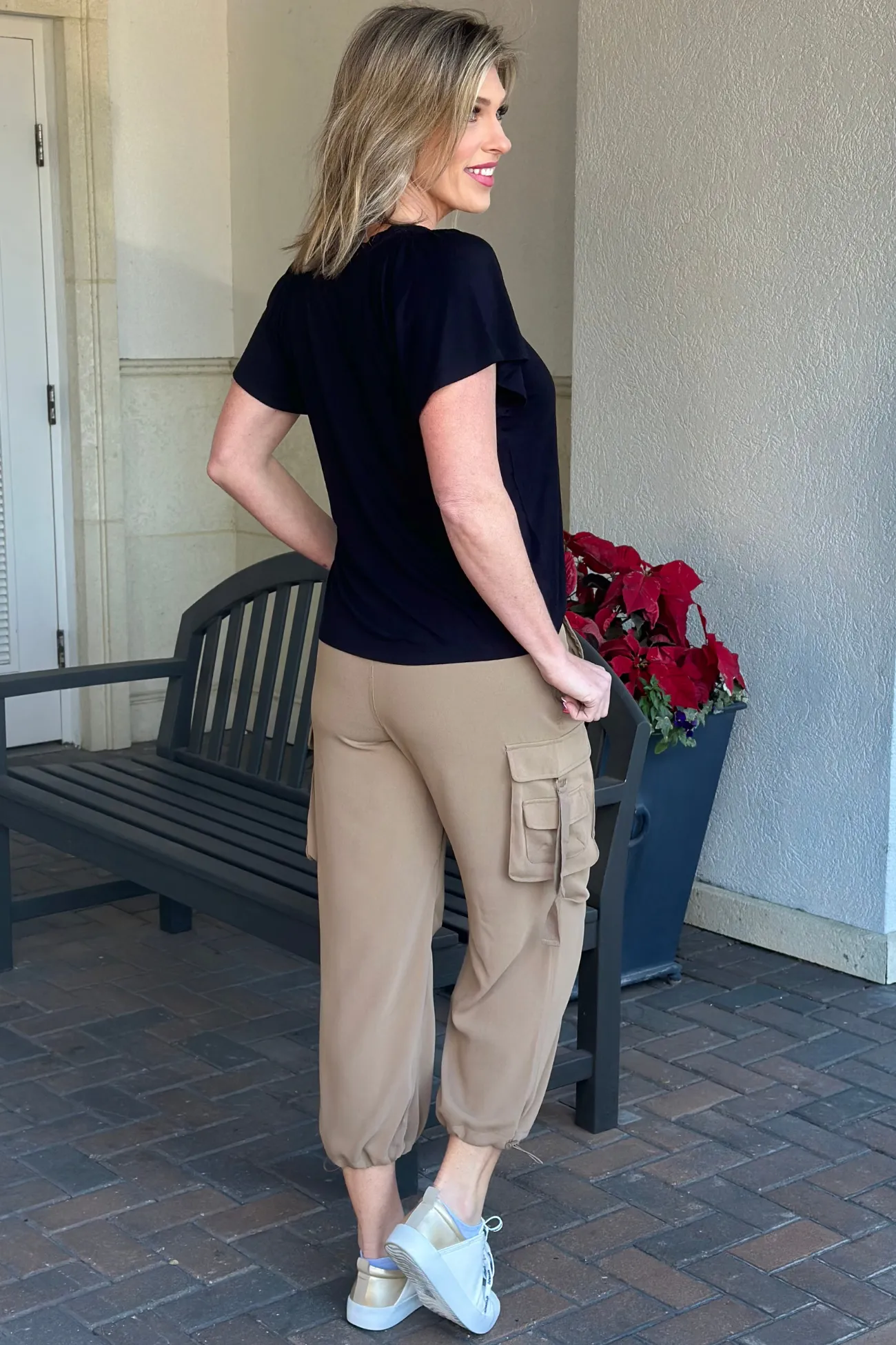 Liverpool Palo Santo Pull On Parachute Cargo Pants