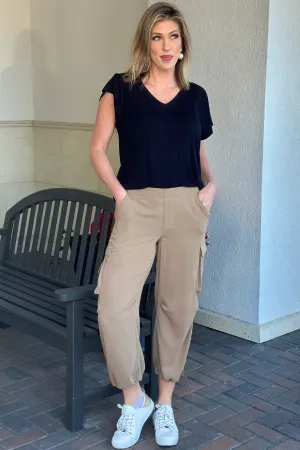 Liverpool Palo Santo Pull On Parachute Cargo Pants