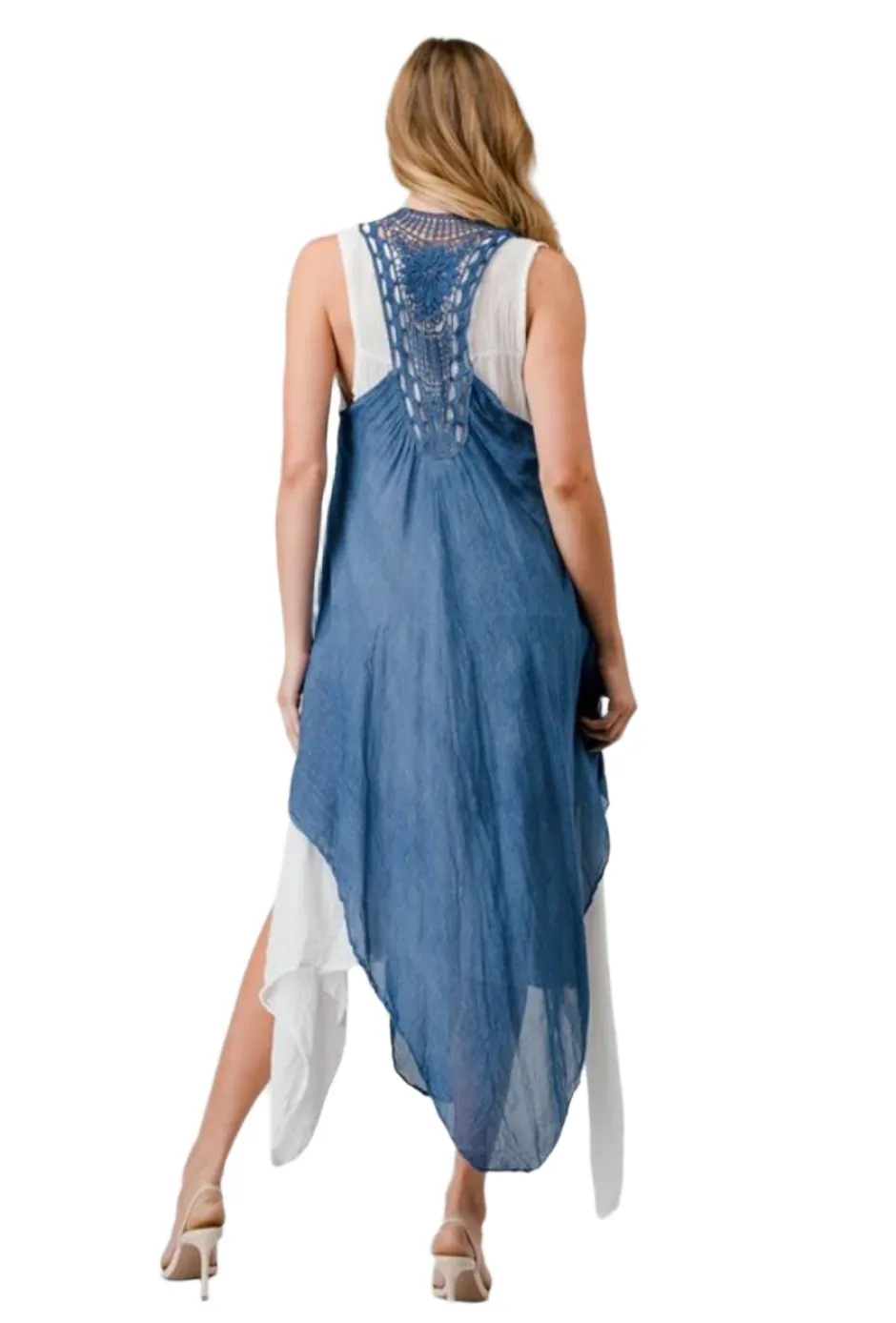 Long BlueDenim Dress 100% Cotton
