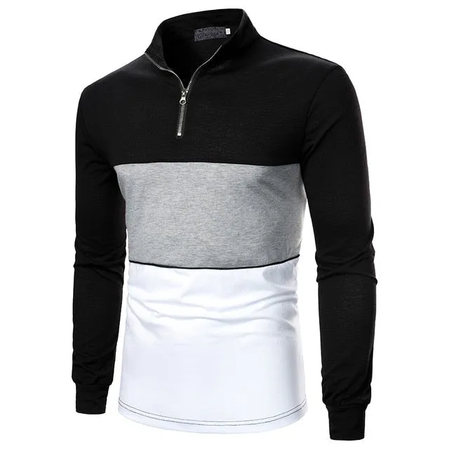 Long Sleeve Three Colour Casual Top
