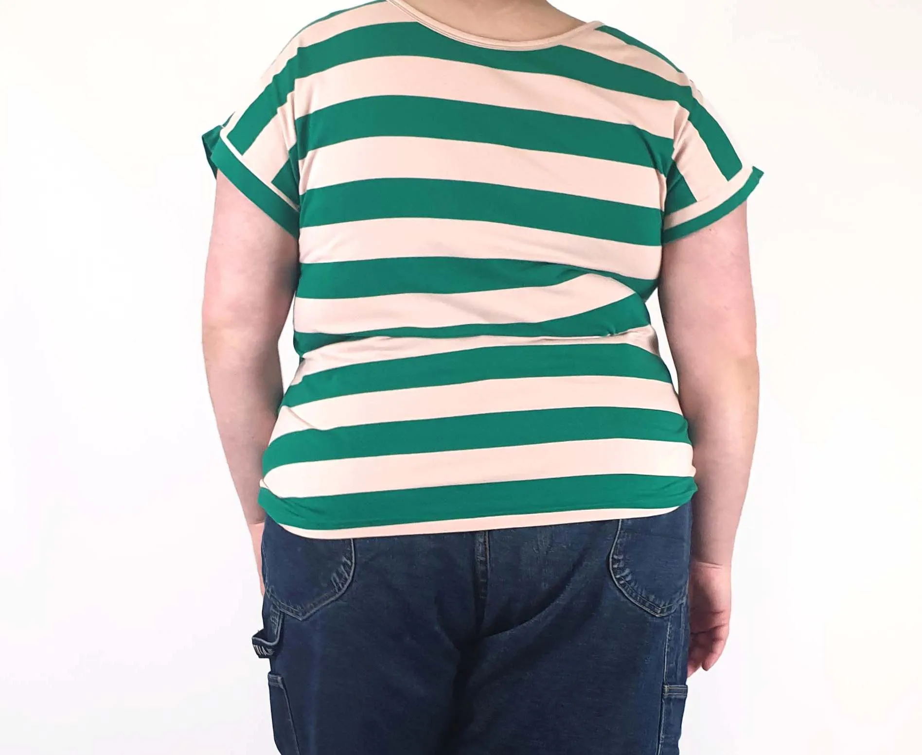 Made590 green and pink striped top size 3XL
