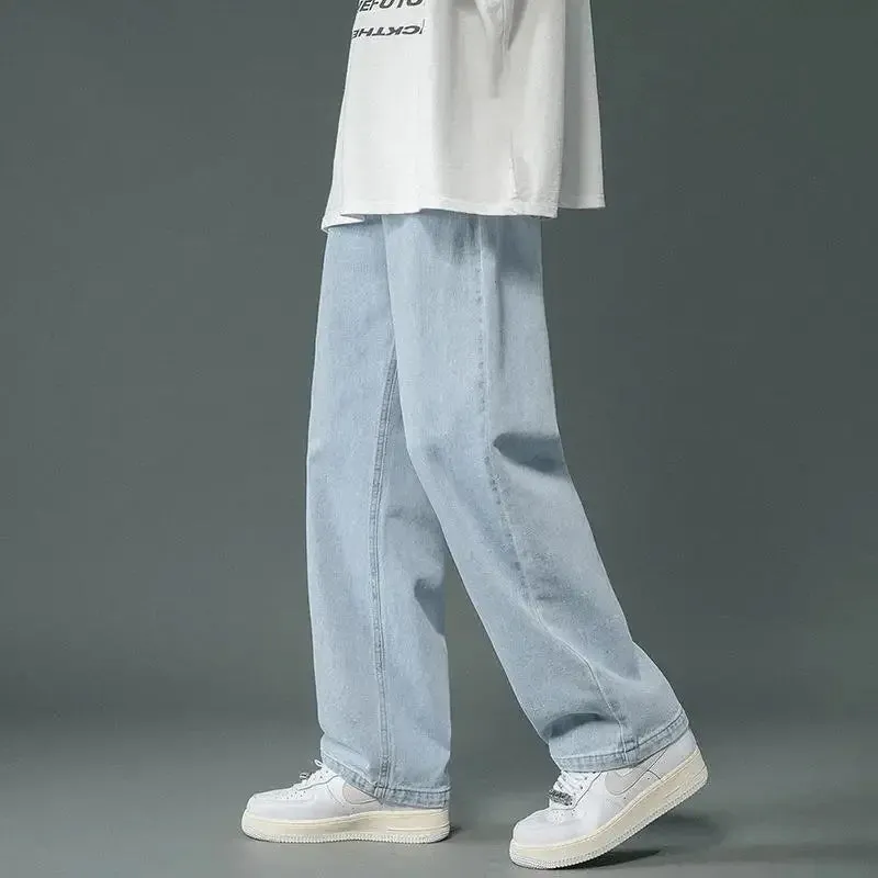 Merk Losse Weite Beinen Rechte Herrenjeans