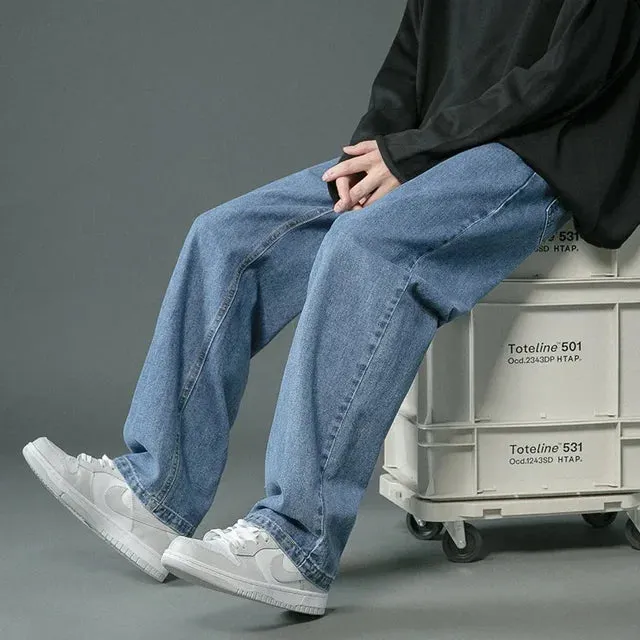 Merk Losse Weite Beinen Rechte Herrenjeans