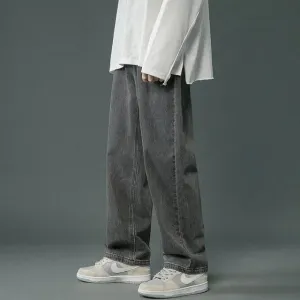 Merk Losse Weite Beinen Rechte Herrenjeans