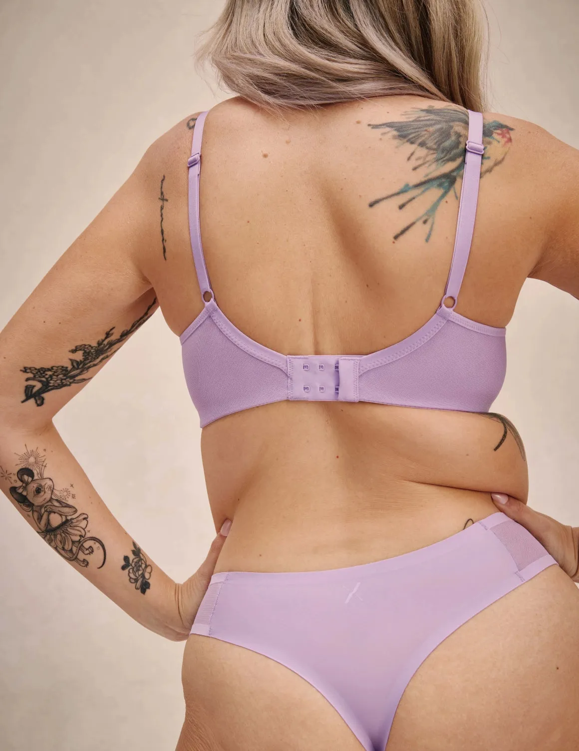 Mesh Deep V Bra & Underwear Set