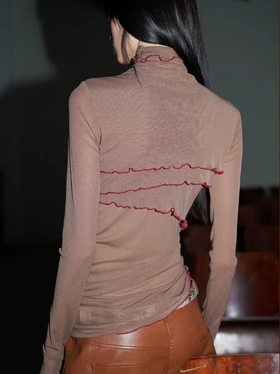 Mesh Long-sleeved T-shirt