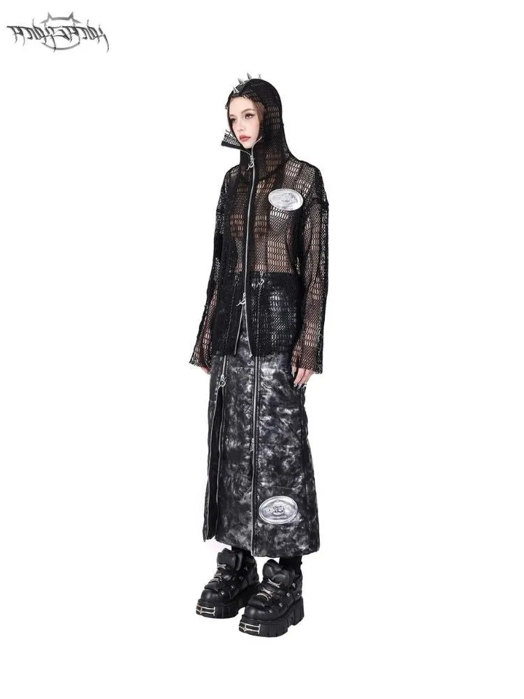 Mesh Patch Long Sleeve T