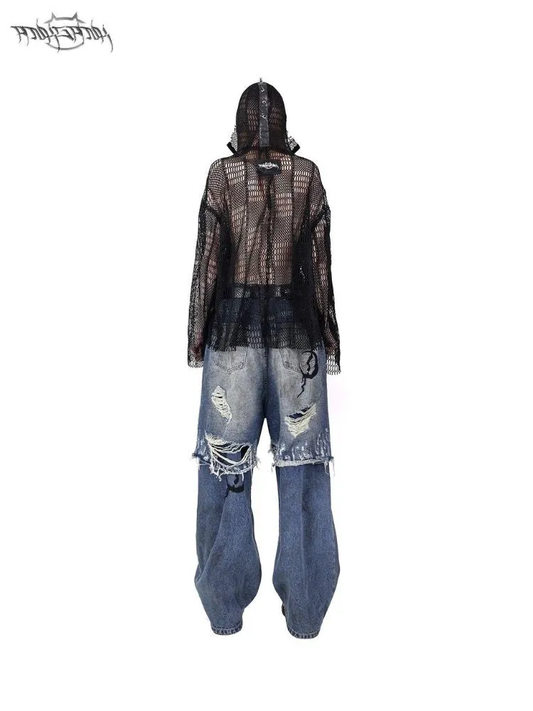 Mesh Patch Long Sleeve T