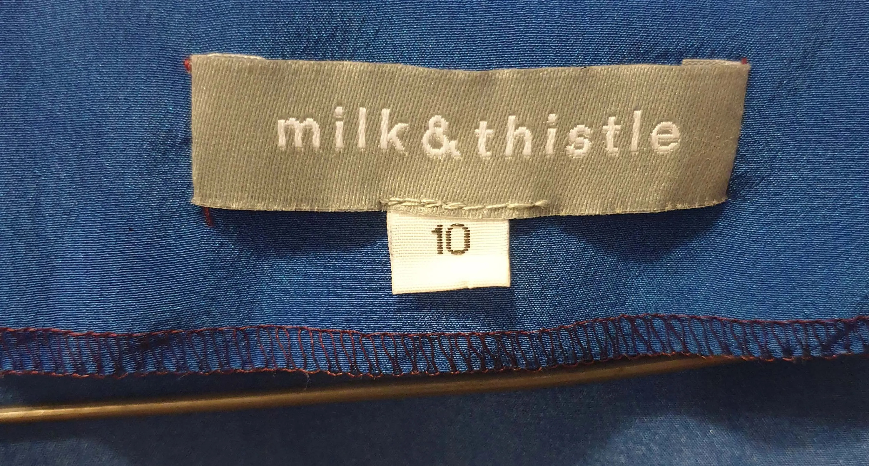 Milk & Thistle 100% silk striped bell sleeve top size 10
