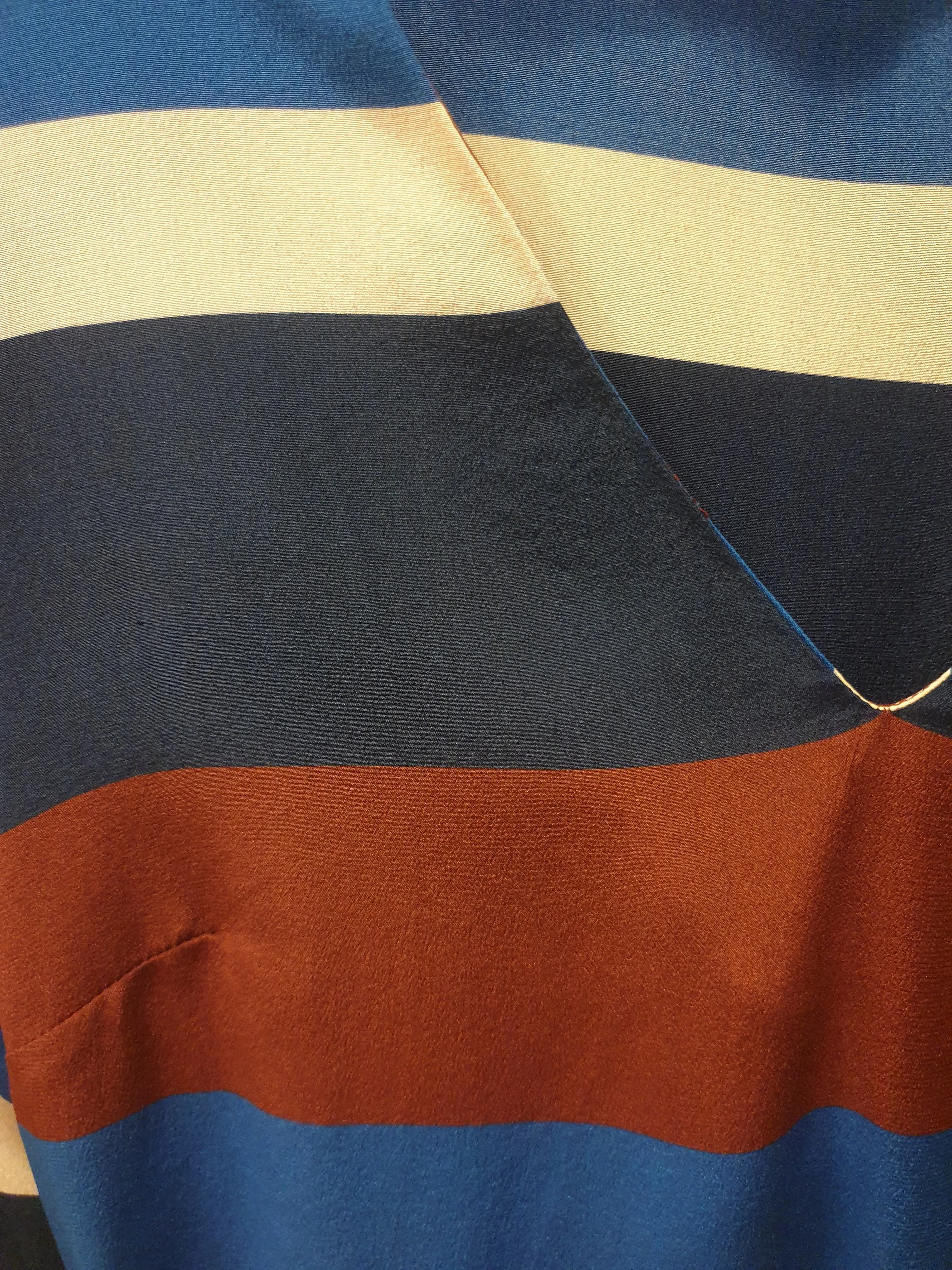Milk & Thistle 100% silk striped bell sleeve top size 10