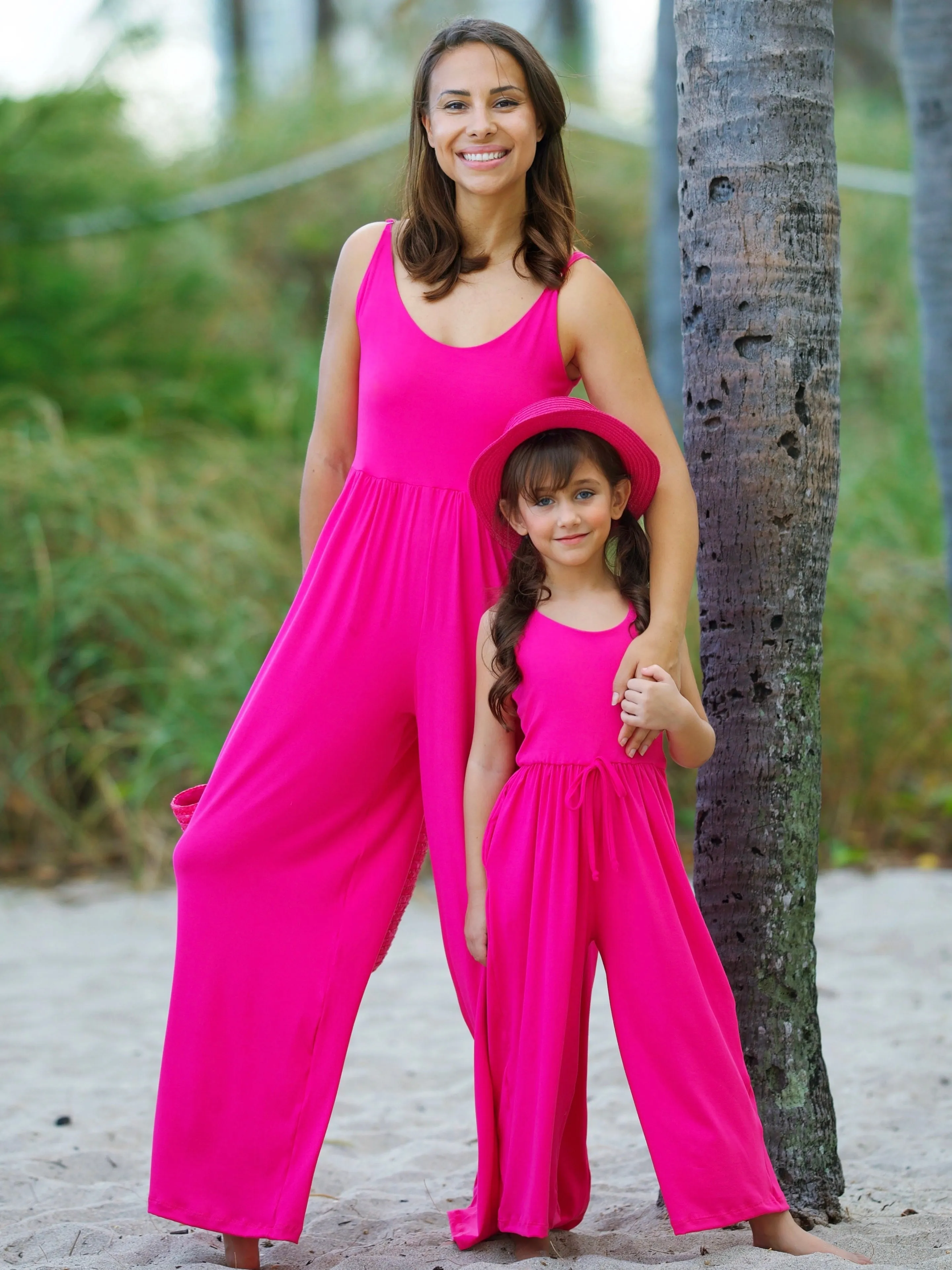 Mommy and Me Blushing Beauties Fuchsia Jumpsuit