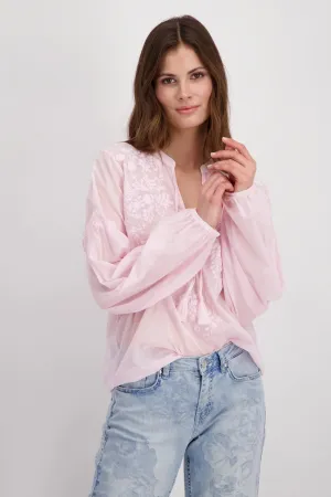 Monari Printed Blouse in Flamingo M408643