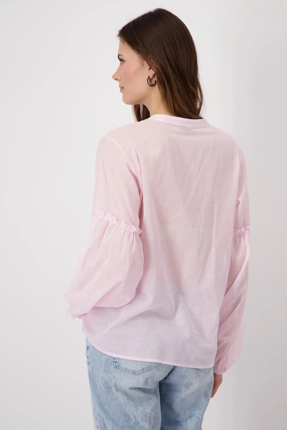 Monari Printed Blouse in Flamingo M408643