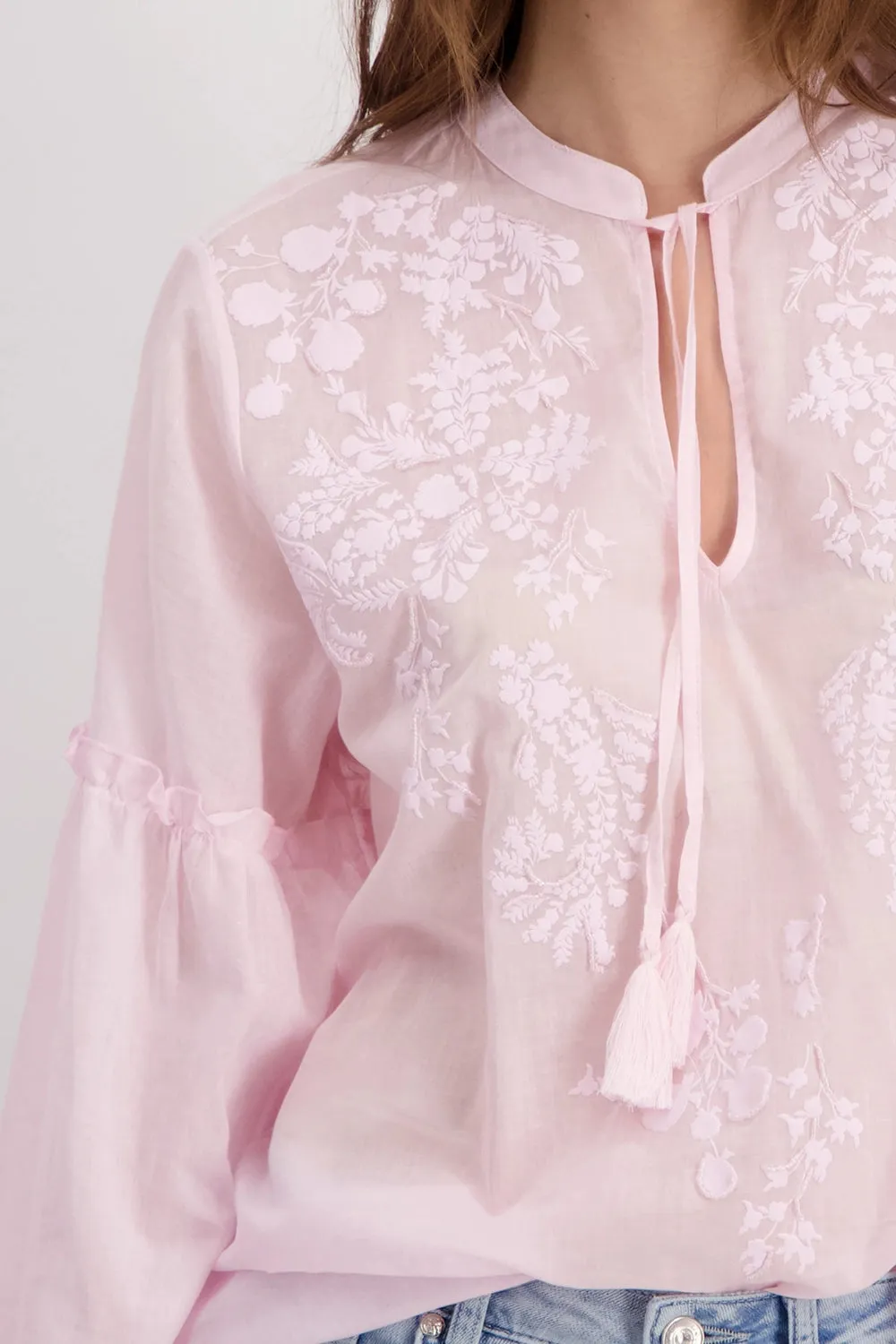 Monari Printed Blouse in Flamingo M408643